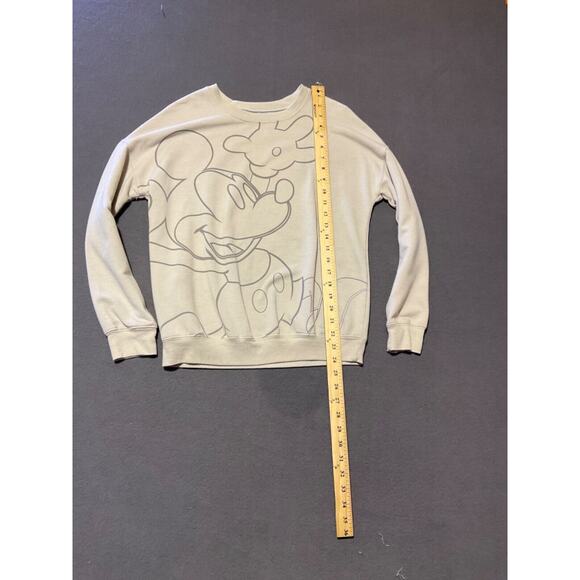 Disney Mickey Mouse Beige Sweatshirt Women's XS - Soft Blend - Picture 3 of 7